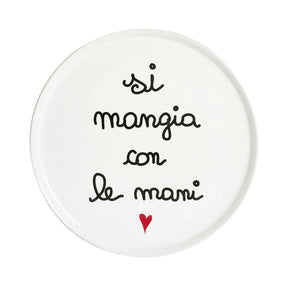 Piatto pizza Simple Day in ceramica con bordo rialzato 31,5 cm