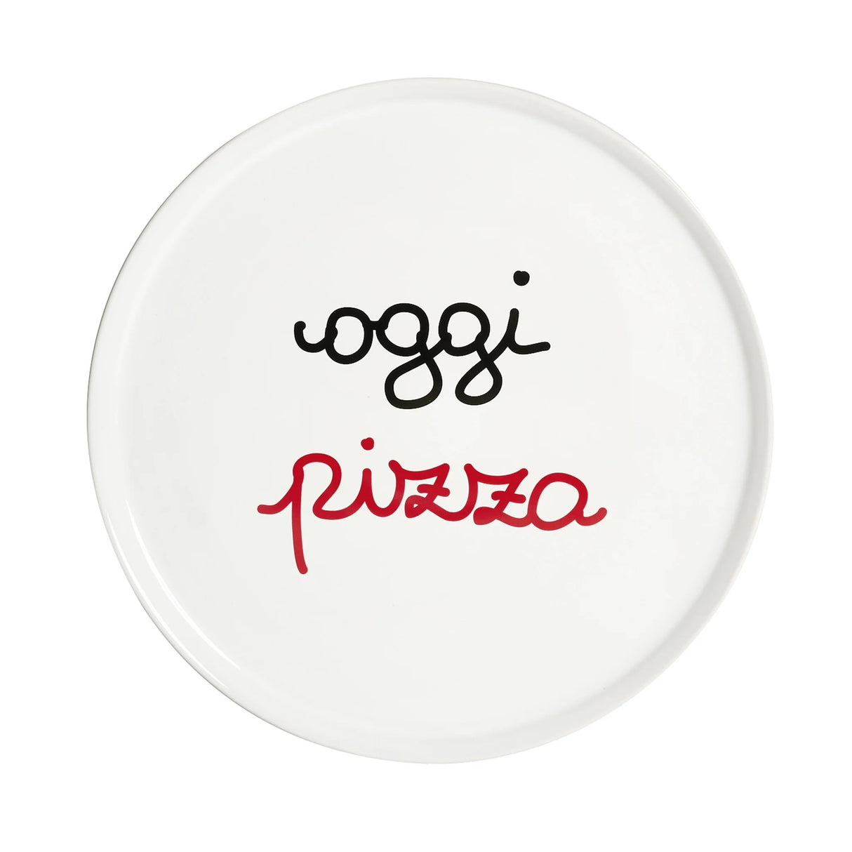 Piatto pizza Simple Day in ceramica con bordo rialzato diametro 31,5 cm