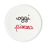 Piatto pizza Simple Day in ceramica con bordo rialzato diametro 31,5 cm