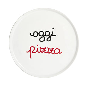 Piatto pizza Simple Day in ceramica con bordo rialzato diametro 31,5 cm