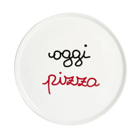 Piatto pizza Simple Day in ceramica con bordo rialzato diametro 31,5 cm