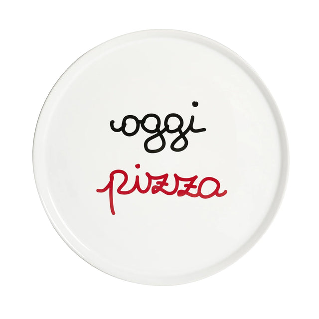 Piatto pizza Simple Day in ceramica con bordo rialzato diametro 31,5 cm