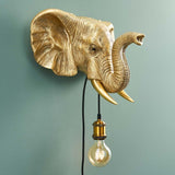Lampada da parete Elefante Jumbo Werns in resina 43x47 cm