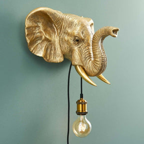 Lampada da parete Elefante Jumbo Werns in resina 43x47 cm