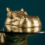 WERNS Coffee Table Hippo Patty Potamus 45x64cm Gold Resin