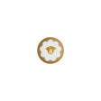 Piattino I Love Baroque Versace in porcellana bianca e oro 10 cm