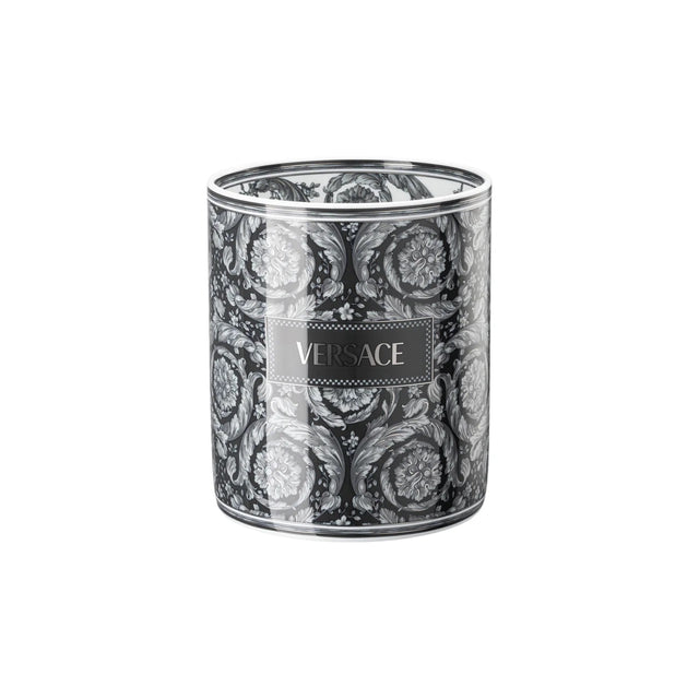 Vaso fiori Barocco Haze Versace in porcellana nera 18 cm