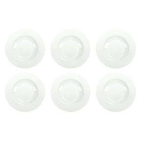 Set 6 piatti fondi Brandani in porcellana new bone bianca 21,5 cm