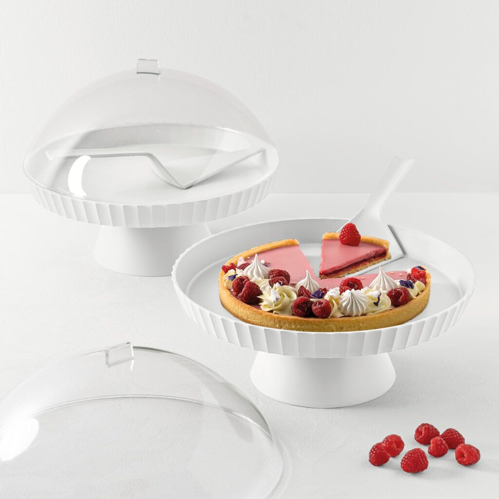 BLIM PLUS Agorà cake stand 30cm Arctic White Made in Italy 100% Recyclable