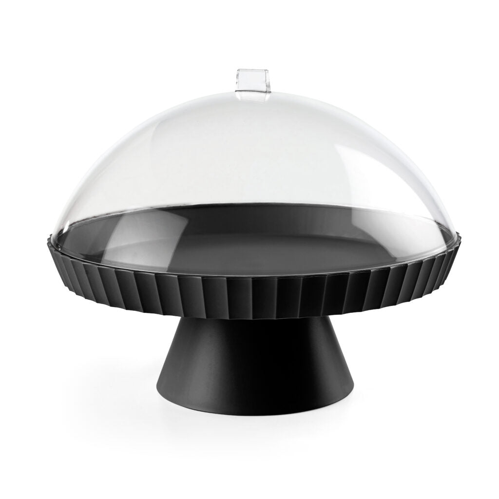 BLIM PLUS Alzata Tortiera Agorà 30cm Carbon Black Nero Made in Italy 100% Riciclabile