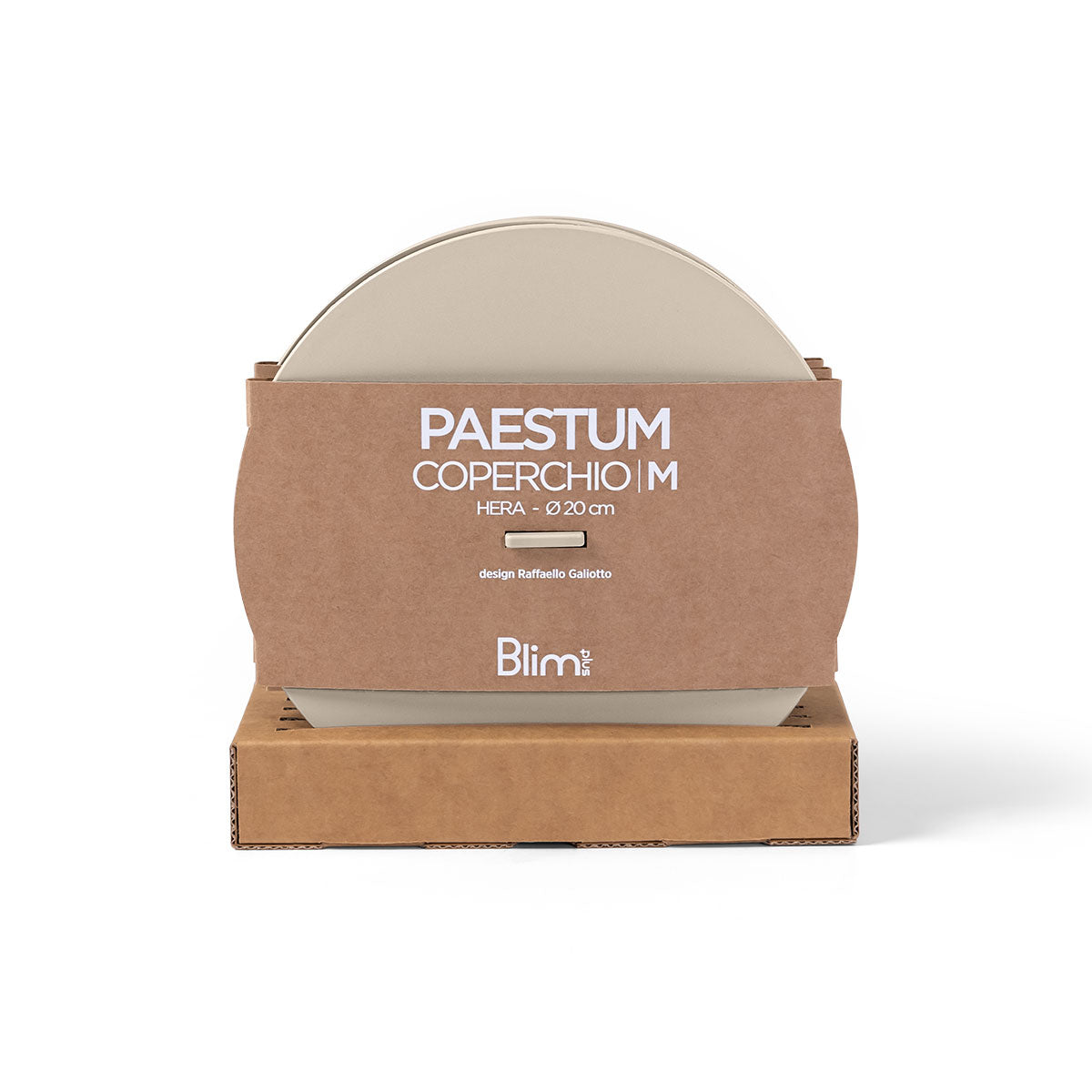 BLIM PLUS Lid for Bowl Paestum M 20cm Moka Gray Gray Made in Italy 100% Recyclable