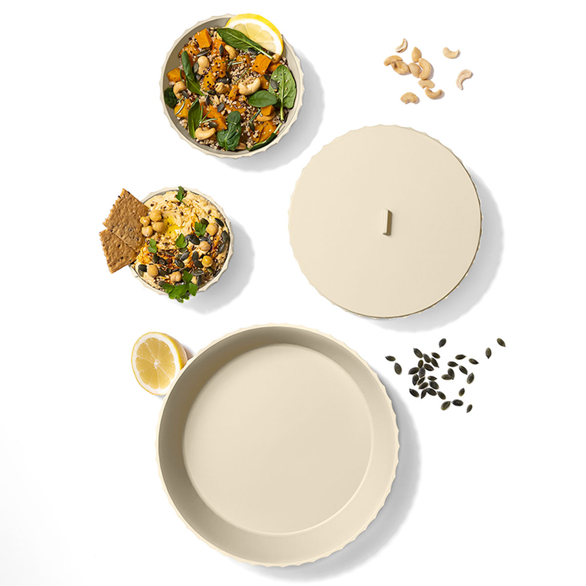 BLIM PLUS Lid for Bowl Paestum M 20cm Brown Sugar Sand Made in Italy 100% Recyclable