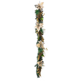 Ghirlanda Kyle Poinsettia Bizzotto in PVC champagne 180 cm