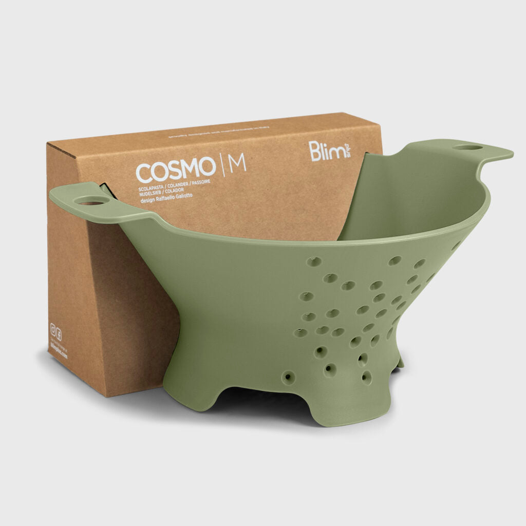 BLIM PLUS Scolapasta Cosmo Forest Dark Verde Made in Italy 100% Riciclabile