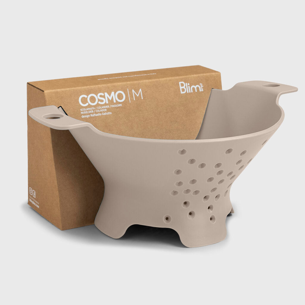 BLIM PLUS Scolapasta Cosmo Moka Grey Grigio Made in Italy 100% Riciclabile