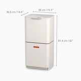 JOSEPH JOSEPH Totem Max Pattumiera Raccolta Differenziata 60L Pietra 82x39cm