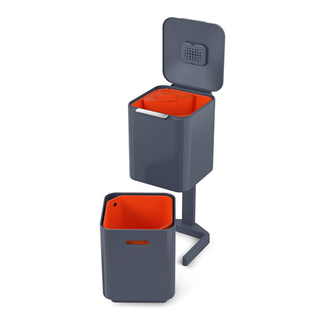 Pattumiera Totem Max Joseph Joseph in acciaio inox 40 litri 76x30 cm