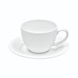 Set 6 tazze caffè La Porcellana Bianca in porcellana bianca con rilievi