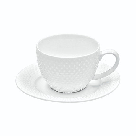 Set 6 tazze caffè La Porcellana Bianca in porcellana bianca con rilievi