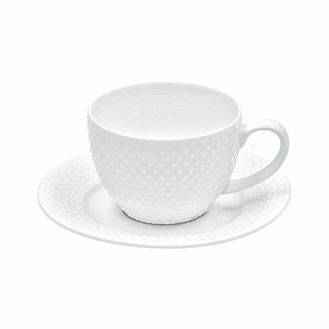 Set 6 tazze caffè La Porcellana Bianca in porcellana bianca con rilievi