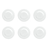 LA PORCELLANA BIANCA Richiamo Set 6 Pezzi Piatto Frutta Colazione 20cm Bianco Porcellana