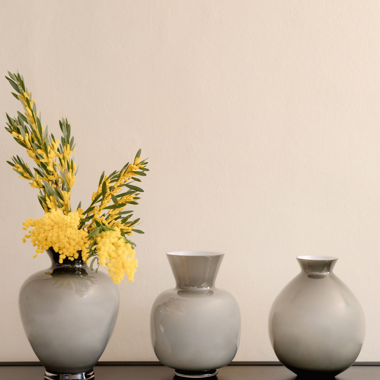 ROSENTHAL Gianna Grey Vaso in Vetro 36cm Grigio
