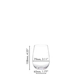 RIEDEL The O Wine Riesling/Zinfandel Bicchiere Tumbler Set 6 Pezzi 375ml Cristallo