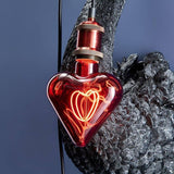 WERNS Lampadina LED Cuore Rosso 12x16,5cm Vetro