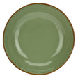 Piatto fondo Concerto Rose & Tulipani in stoneware verde oliva 21 cm