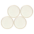 Set 4 piatti piani Concerto Rose & Tulipani in stoneware avorio 27 cm