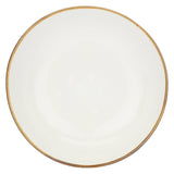 ROSE & TULIPANI Concerto Piatto Fondo Avorio 21cm Set 4 Pezzi Stoneware