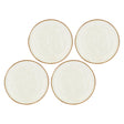 Set 4 piatti frutta Concerto Rose & Tulipani stoneware avorio 20 cm