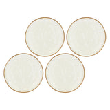 Set 4 piatti frutta Concerto Rose & Tulipani stoneware avorio 20 cm
