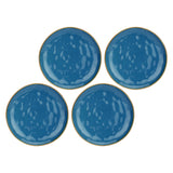 Set 4 piatti piani Concerto Rose & Tulipani stoneware blu avio 27 cm
