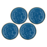 Set 4 piatti frutta Concerto Rose & Tulipani stoneware blu avio 20 cm