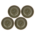 Set 4 piatti fondi Concerto Rose & Tulipani stoneware grigio tortora 21 cm