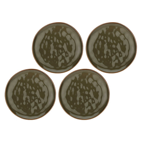 Set piatti frutta Concerto Rose & Tulipani stoneware grigio tortora 20 cm