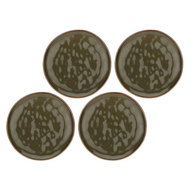 Set piatti frutta Concerto Rose & Tulipani stoneware grigio tortora 20 cm