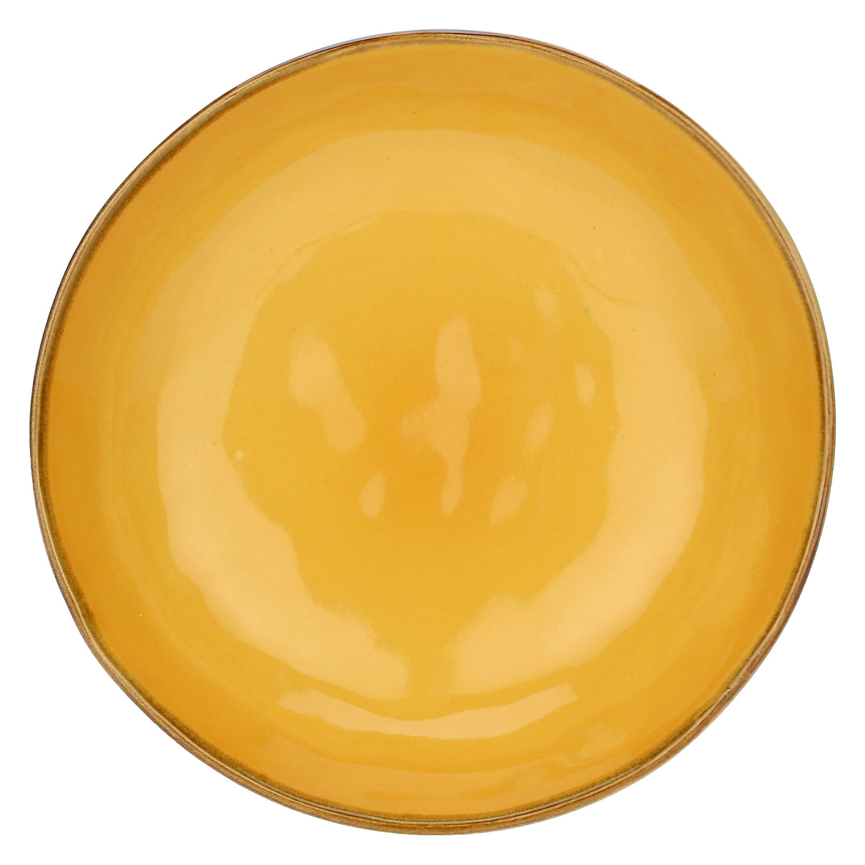 ROSE &amp; TULIPS Concerto Deep Plate Ocher 21cm Set 4 Pieces Stoneware