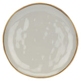 ROSE & TULIPANI Concerto Piatto Piano Grigio Perla 27cm Set 4 Pezzi Stoneware