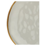 ROSE & TULIPANI Concerto Piatto Frutta Grigio Perla 20cm Set 4 Pezzi Stoneware