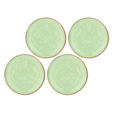 Set 4 piatti frutta Concerto Rose & Tulipani stoneware verde 20 cm