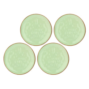 Set 4 piatti frutta Concerto Rose & Tulipani stoneware verde 20 cm