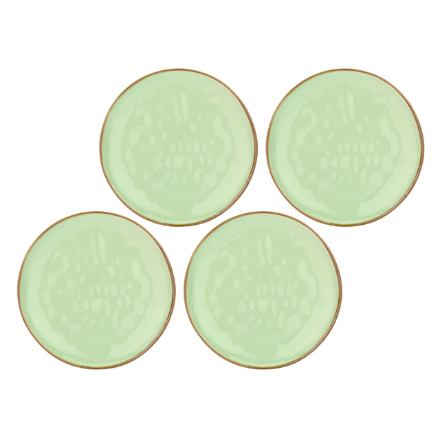 Set 4 piatti frutta Concerto Rose & Tulipani stoneware verde 20 cm