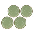 Set 4 piatti piani Concerto Rose & Tulipani stoneware verde oliva 27 cm