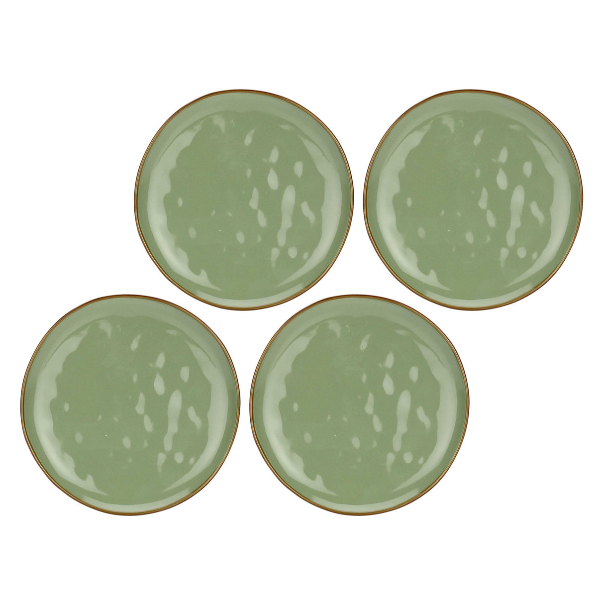 Set piatti frutta Concerto Rose & Tulipani stoneware verde oliva 20 cm