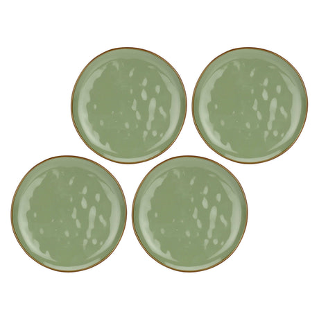 Set piatti frutta Concerto Rose & Tulipani stoneware verde oliva 20 cm