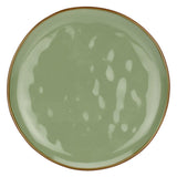 ROSE & TULIPANI Concerto Piatto Frutta Colazione 20cm Verde Oliva Set 4 Pezzi Stoneware