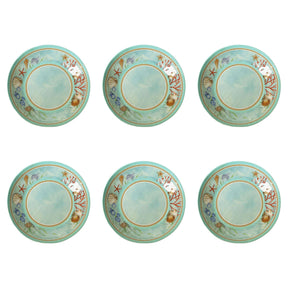 Set 6 piatti fondi Reef Brandani in melamina celeste 21 cm