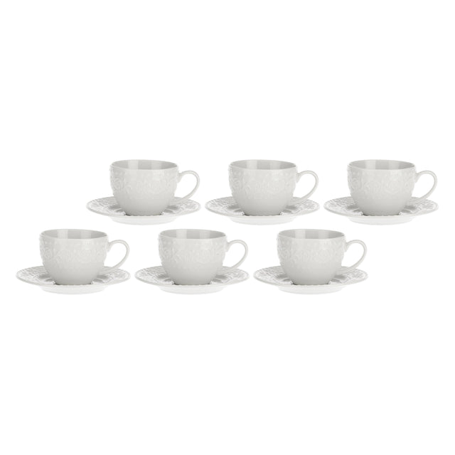 Set 6 tazze tè Sognante La Porcellana Bianca in porcellana 350 ml